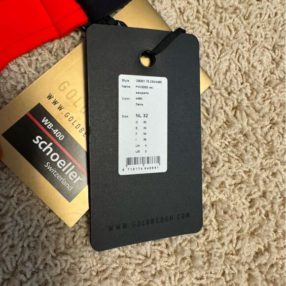 Goldbergh Phoebe Ski Pants Salopettes Bibs NWT Flame Red US 2 - Picture 6 of 6